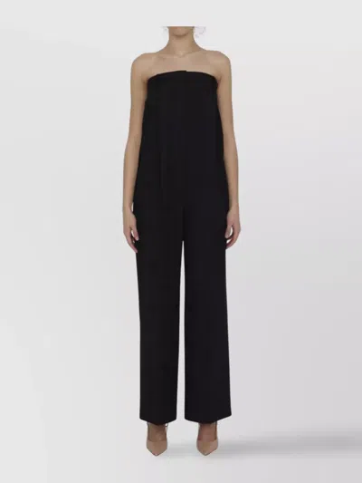 Burberry Tailored Wool Jumpsuit In Black