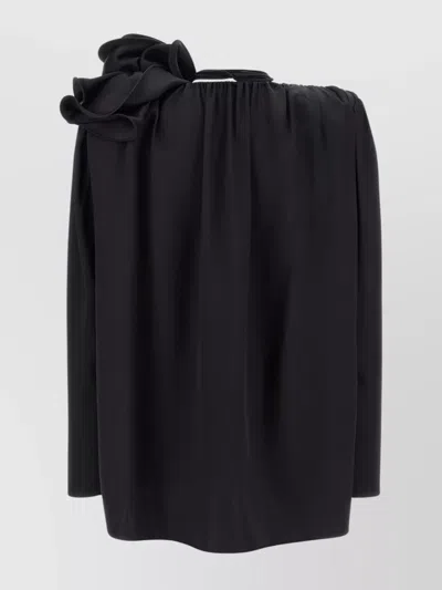 Magda Butrym Herno Dark Blue Nylon Down Jacket In Black