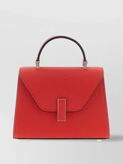 Valextra Iside Mini Textured-leather Tote In Red