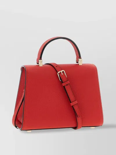 Valextra Iside Mini Textured-leather Tote In Red