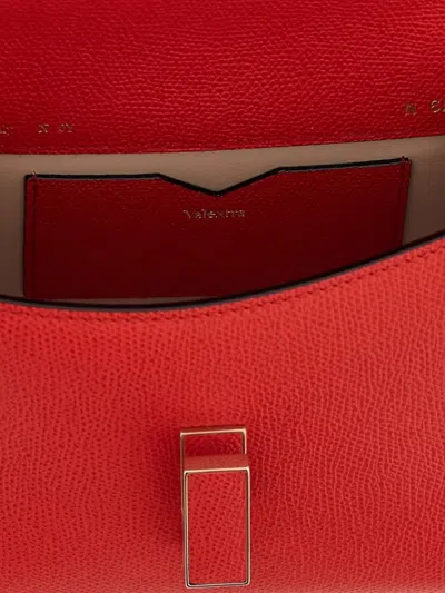 Valextra Iside Mini Textured-leather Tote In Red