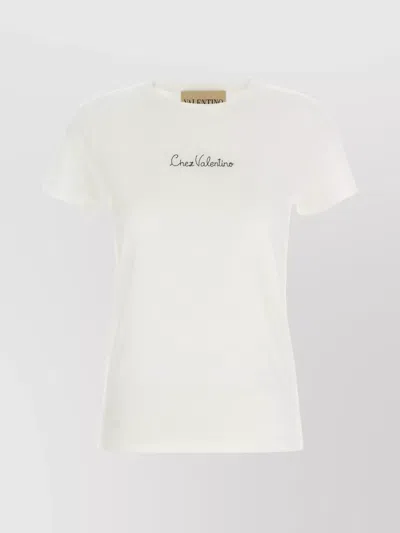 Valentino White Cotton T-shirt In White