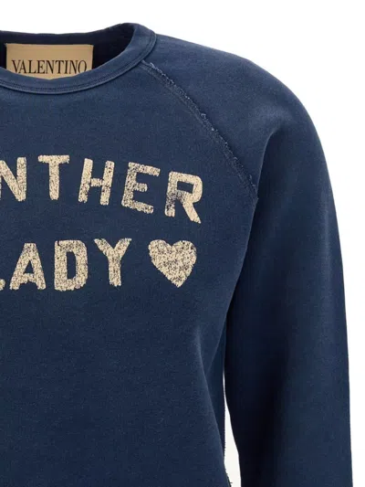Valentino Panther Lady Crew Neck Sweatshirt
