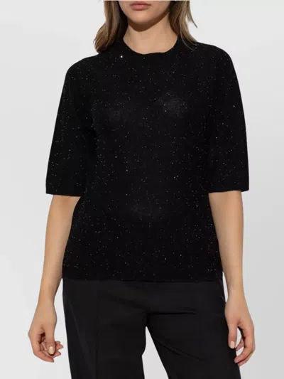 Fabiana Filippi Short Sleeve Sweater In Black