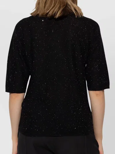 Fabiana Filippi Short Sleeve Sweater In Black