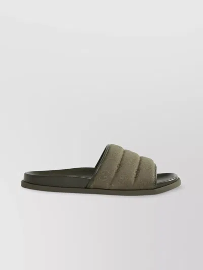 Gucci Green Shoes Sandals In Gray