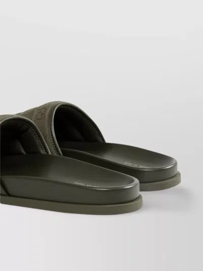 Gucci Green Shoes Sandals In Gray