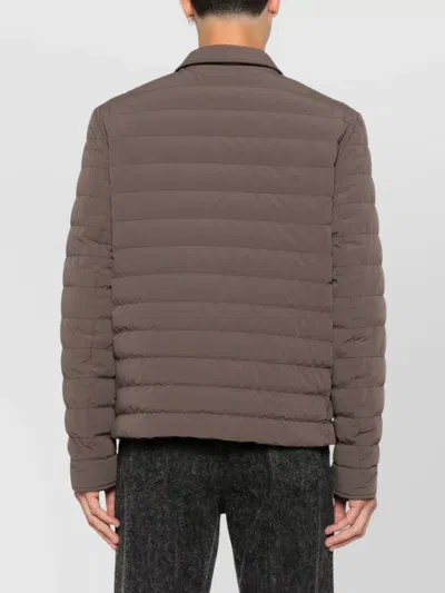 Brunello Cucinelli Men Nylon Short Down Jacket In Animal Print