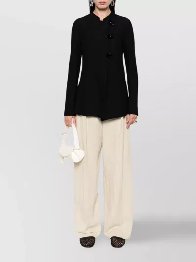 Emporio Armani Cotton Single-breasted Jacket In Black