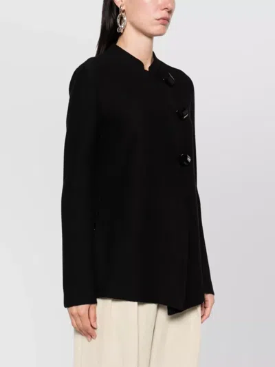 Emporio Armani Cotton Single-breasted Jacket In Black