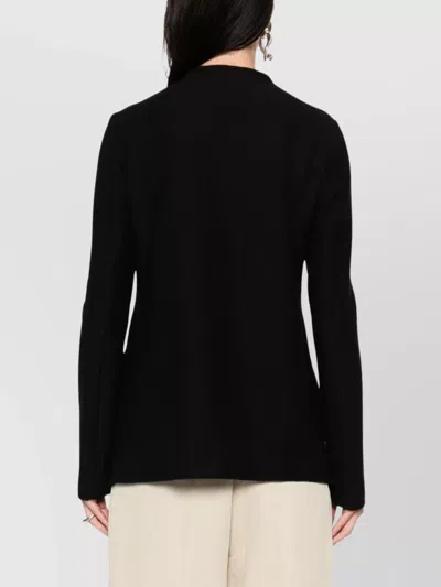 Emporio Armani Cotton Single-breasted Jacket In Black