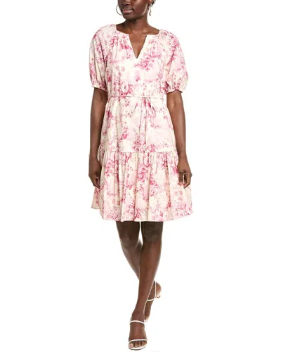 Julia Jordan Poplin Mini Dress In Multi