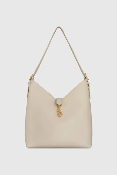Rebecca Minkoff Mini Megan Leather Hobo Bag In Neutral
