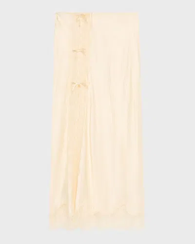 Loveshackfancy Calder Silk-blend Maxi Slip Skirt In Neutral