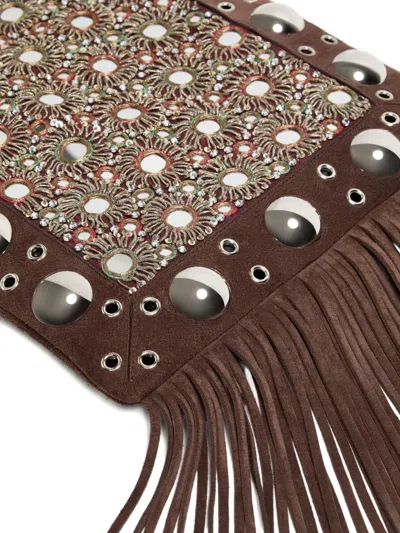 Valentino Nellcôte Shoulder Bag In Brown