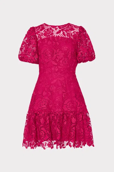 Milly Yasmin Rose Mosaic Mini Dress In Pink