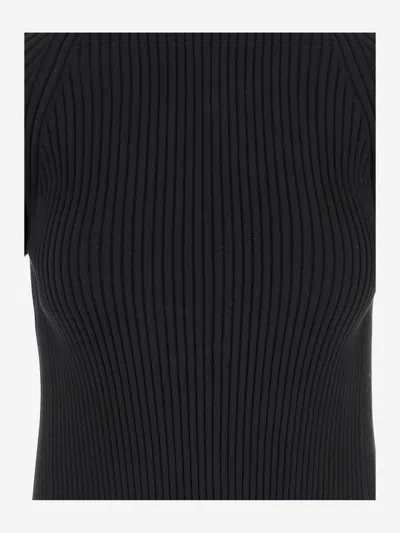 Tory Burch Stretch Cotton Blend Jersey In Black