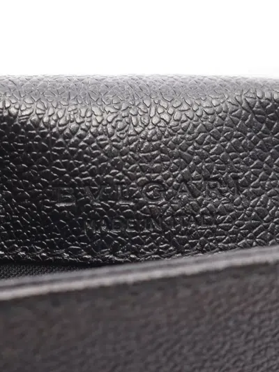 Pre-owned Bvlgari 2000 Leather Clutch Bag In Black