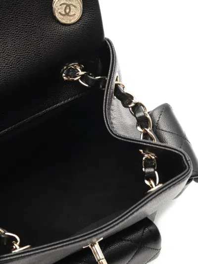 Pre-owned Chanel 2021 Matelassé Backpack In Black