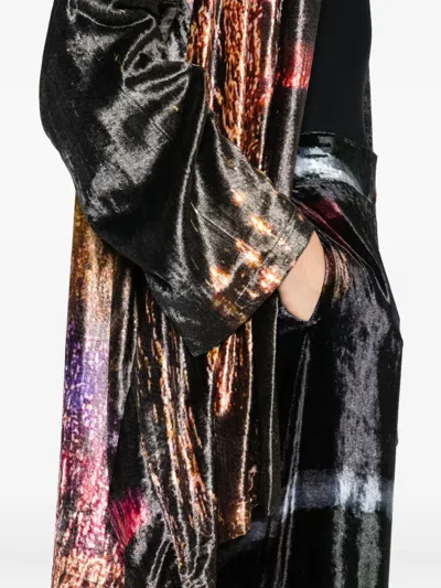 Yavi Metallic-effect Silk Jacket In Green