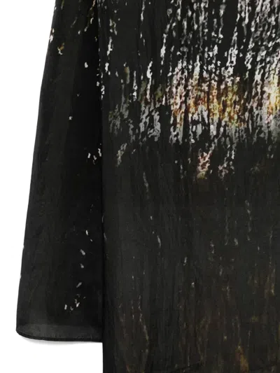 抽象印花真丝围巾