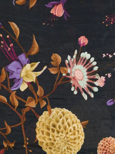 花卉印花真丝围巾