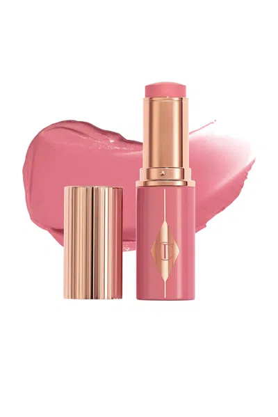 Charlotte Tilbury Unreal Lip + Cheek Glow Blush Stick With Hyaluronic Acid Rosy Glow 0.31 Oz/9 ml In Transparent