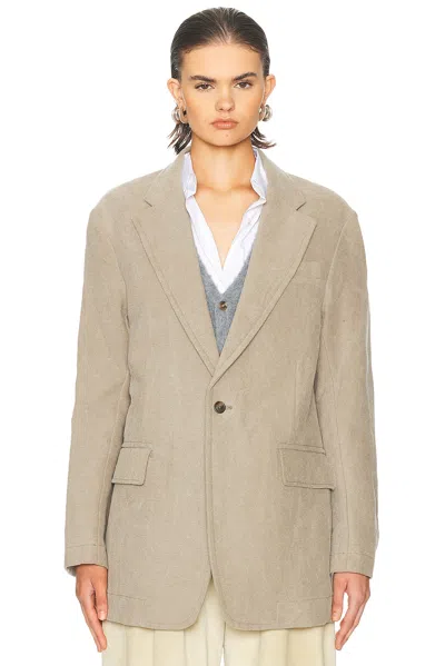 R13 Oversized Ragged Blazer In Gray