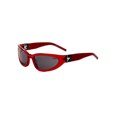 Hugo Boss Red-acetate Optical Frames With 3d Monogram In Red