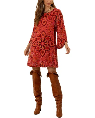 Hale Bob Alora Silk-blend Mini Dress In Orange