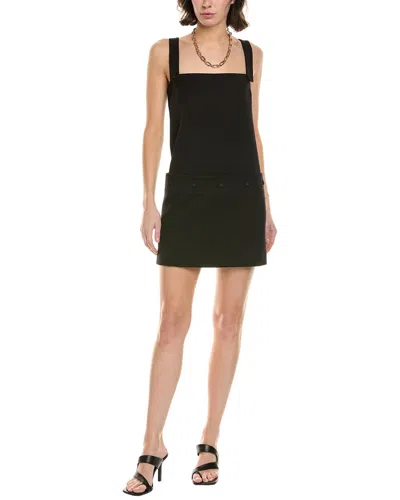 Rebecca Minkoff Button Detail Wool Blend Minidress In Black