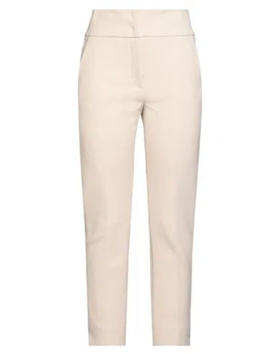 Peserico Woman Pants Beige Size 14 Polyester, Viscose, Cotton, Elastane In Neutral