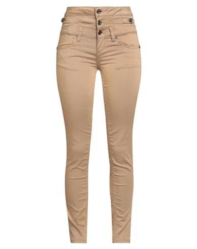 Liu •jo Woman Jeans Camel Size 26w-30l Giza 45 Cotton, Polyester, Elastane In Brown