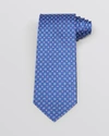 Ferragamo Gancini, Diamonds And Dots Classic Tie In Navy/pink