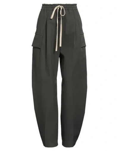 Fear Of God Woman Pants Dark Green Size Xs Virgin Wool, Cotton