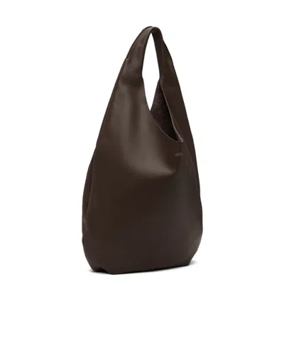 Apc A.p.c. Le Neige Shopper Bag - Leather - Brown In Brown