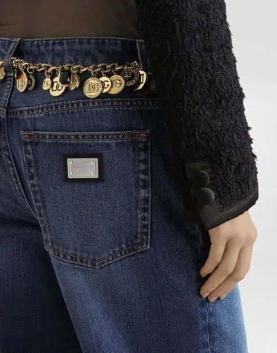 Dolce & Gabbana 5-pocket Denim Trousers In Blue