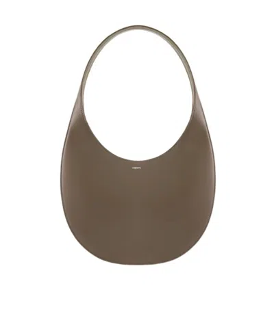 Coperni Medium Curved Shoulder Bag With Top Handle In Brown