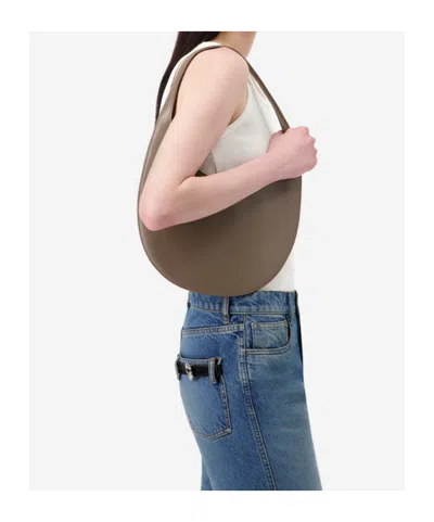 Coperni Medium Curved Shoulder Bag With Top Handle In Brown