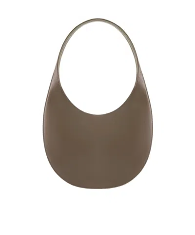 Coperni Medium Curved Shoulder Bag With Top Handle In Brown