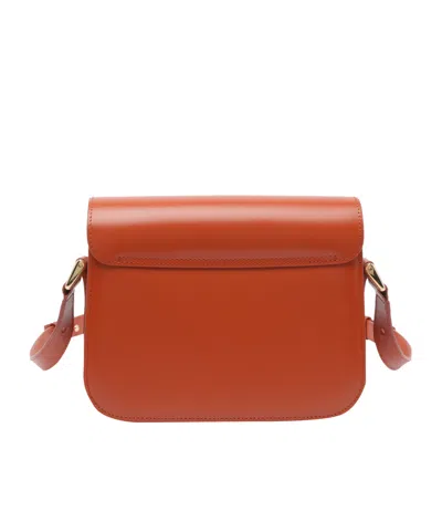 Apc A.p.c. Grace Small Leather Crossbody Bag In Brown