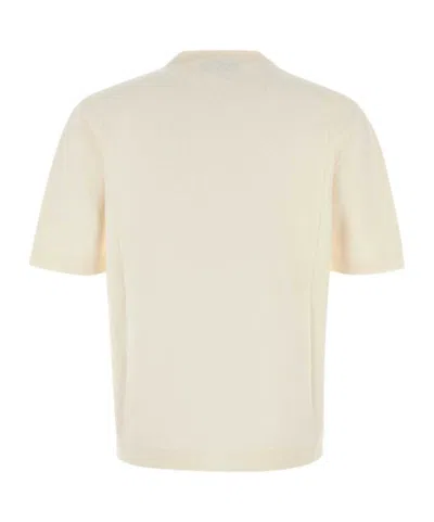 Gucci Men White Silk Blend Sweater In Neutral