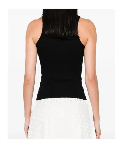 Vivienne Westwood Fitted Black Sleeveless Top With High Neckline In Black
