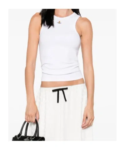 Vivienne Westwood Ribbed Tank Top In White
