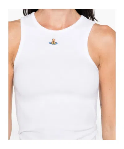 Vivienne Westwood Ribbed Tank Top In White