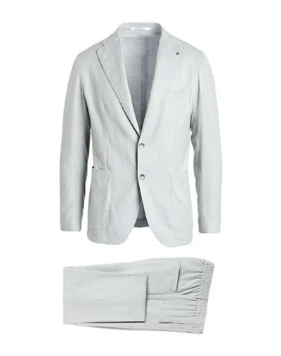 Tagliatore Man Suit Light Grey Size 38 Virgin Wool, Silk In Gray