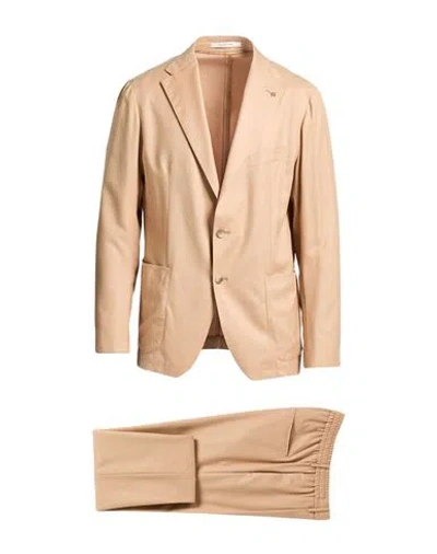 Tagliatore Man Suit Sand Size 42 Virgin Wool, Silk In Neutral