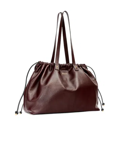Isabel Marant Silven Ew Tote In Bordeaux Leather In Burgundy