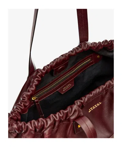 Isabel Marant Silven Ew Tote In Bordeaux Leather In Burgundy