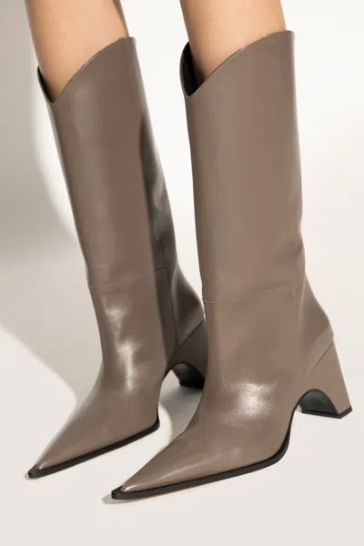 Coperni Taupe Cowboy Bridge Tall Boots In Neutral